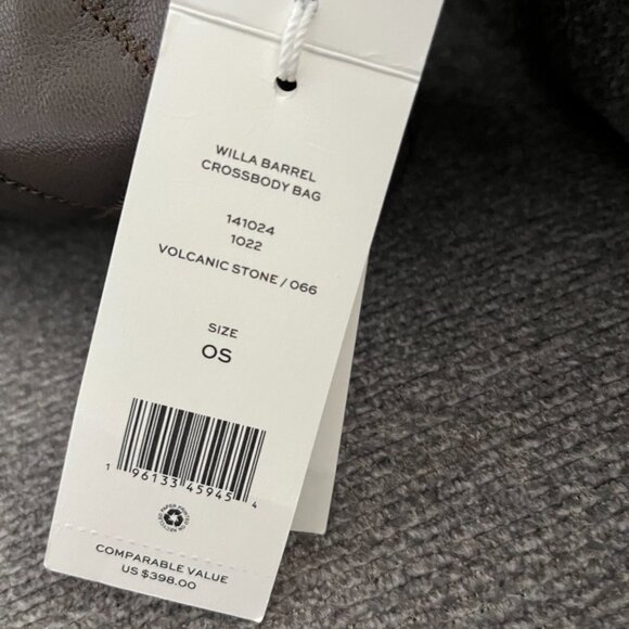 NWT TORY BURCH 141024 WILLA BARREL Crossbody Shoulder volcanic stone - Picture 6 of 10
